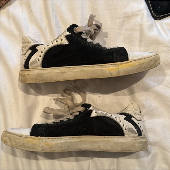 Zadig & voltaire nash black white studded sneakers - Picture 8 of 12